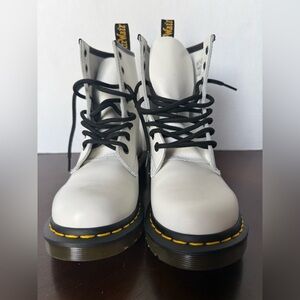 Dr. Martens Women's White Combat Boots